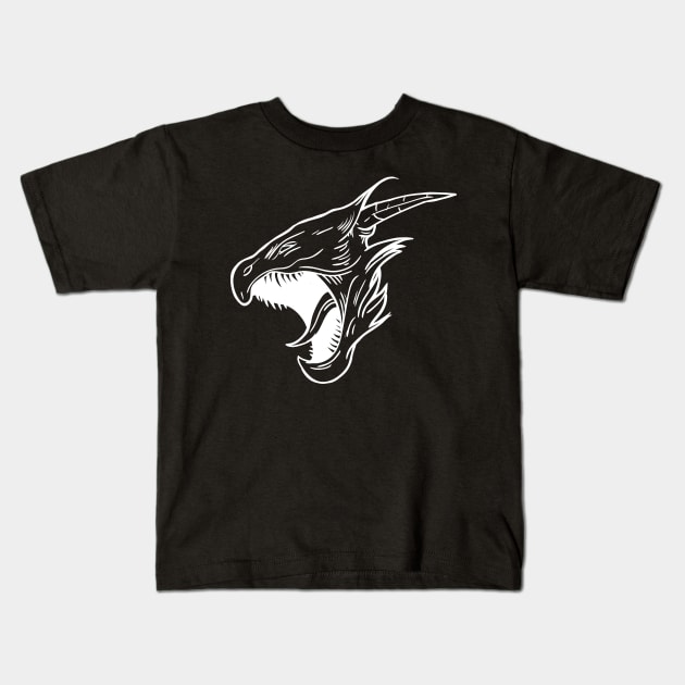 Dragon - Screaming Dragon Face - Fantasy Kids T-Shirt by Fenay-Designs